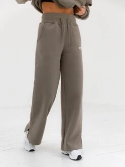 Varsity Wide Leg Sweatpants - Safari Green -Blakely Clothing Store 2848VARW D 4