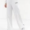 Varsity Wide Leg Sweatpants - Marl White -Blakely Clothing Store 2848VARW GreyD