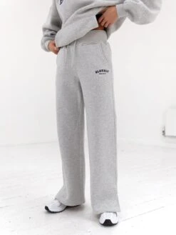 Varsity Wide Leg Sweatpants - Marl Grey -Blakely Clothing Store 2848VARW MarlGreyD