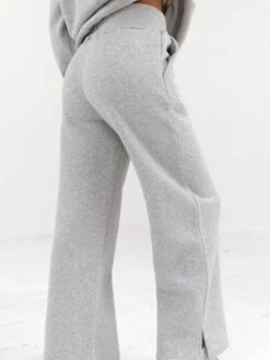 Varsity Wide Leg Sweatpants - Marl Grey -Blakely Clothing Store 2848VARW MarlGreyD 6