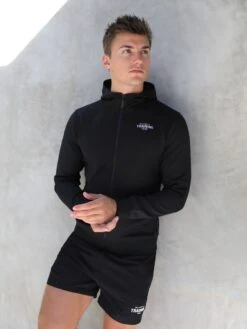 Men's Full Zip Training Hoodie - Slim Fit Performance Gym Jacket -Blakely Clothing Store 2891Black 05D
