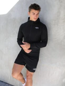 Men's Full Zip Training Hoodie - Slim Fit Performance Gym Jacket -Blakely Clothing Store 2891Black 06D