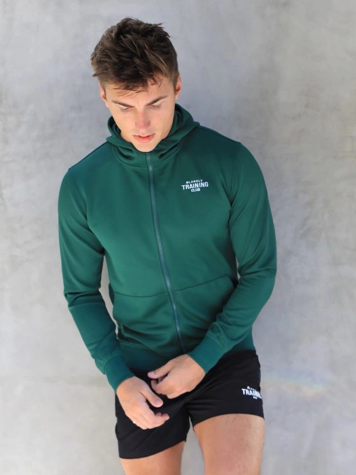 Full Zip Training Hoodie - Dark Green 6 Full Zip Training Hoodie - Dark Green - Image 6