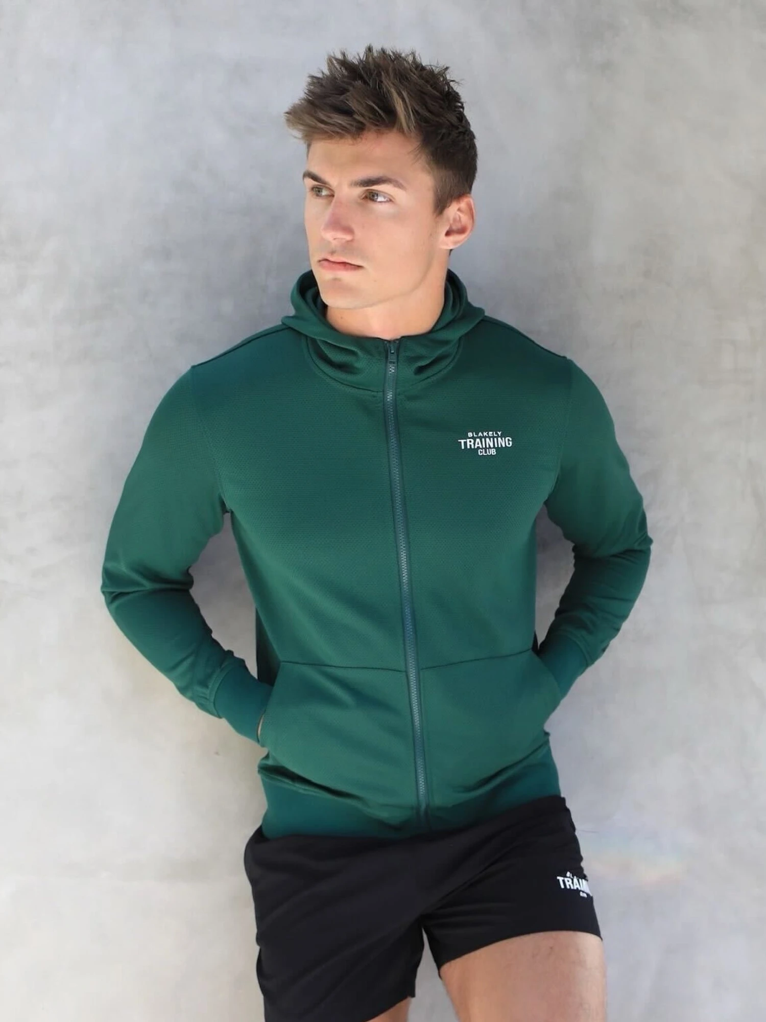 Full Zip Training Hoodie - Dark Green 4 Full Zip Training Hoodie - Dark Green - Image 4