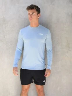 Long Sleeve Training T-Shirt - Light Blue -Blakely Clothing Store 2896Blue 01D