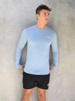 Long Sleeve Training T-Shirt - Light Blue -Blakely Clothing Store 2896Blue 03D
