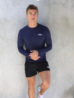 Long Sleeve Training T-Shirt - Navy 7 Long Sleeve Training T-Shirt - Navy -Blakely Clothing Store 2896Navy 02D