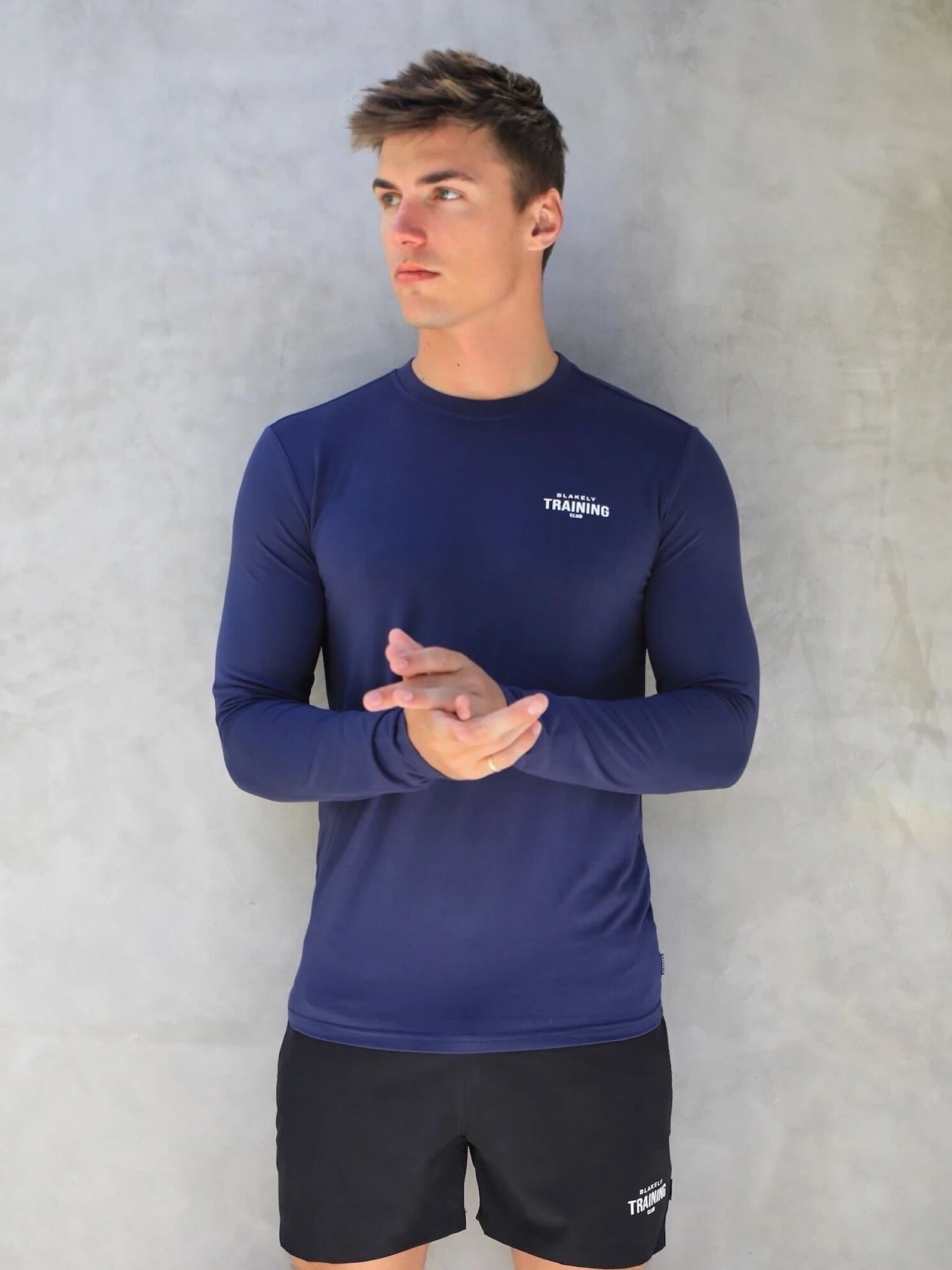 Long Sleeve Training T-Shirt - Navy 1 Long Sleeve Training T-Shirt - Navy