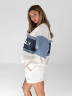 Alpine Oversized Jumper - Navy/Chalk 10 Alpine Oversized Jumper - Navy/Chalk -Blakely Clothing Store 2923LightBlue 01D