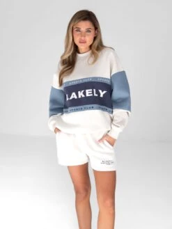 Alpine Oversized Jumper - Navy/Chalk 8 Alpine Oversized Jumper - Navy/Chalk -Blakely Clothing Store 2923LightBlue 03D