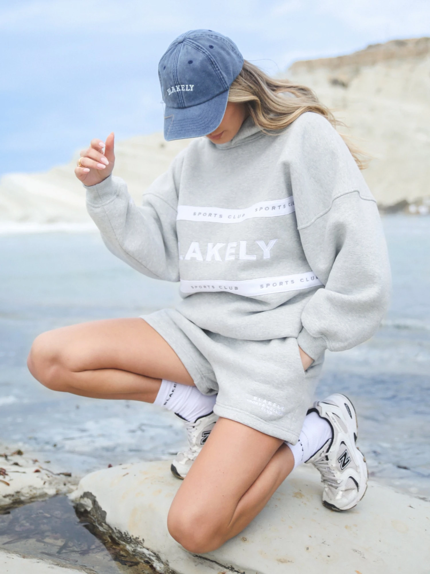 Serena Jogger Shorts - Marl Grey 3 Serena Jogger Shorts - Marl Grey - Image 3