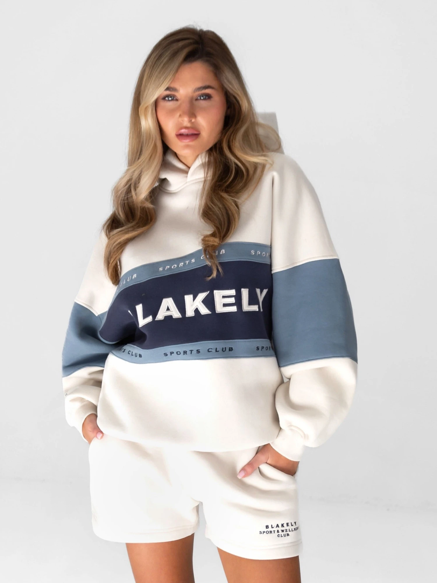 Alpine Oversized Hoodie - Navy/Chalk 1 Alpine Oversized Hoodie - Navy/Chalk