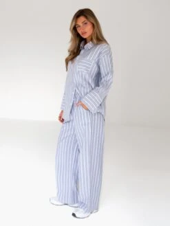 Elena Stripe Shirt - Blue -Blakely Clothing Store 2962BLUE 01D