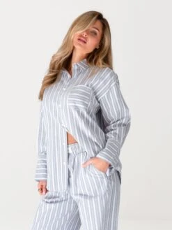 Elena Stripe Shirt - Grey -Blakely Clothing Store 2962Grey 01D cfa6c674 9b15 4d9e 93f6 91fa63cd5f81