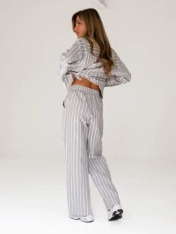 Elena Stripe Shirt - Light Brown -Blakely Clothing Store 2962Khaki 01D