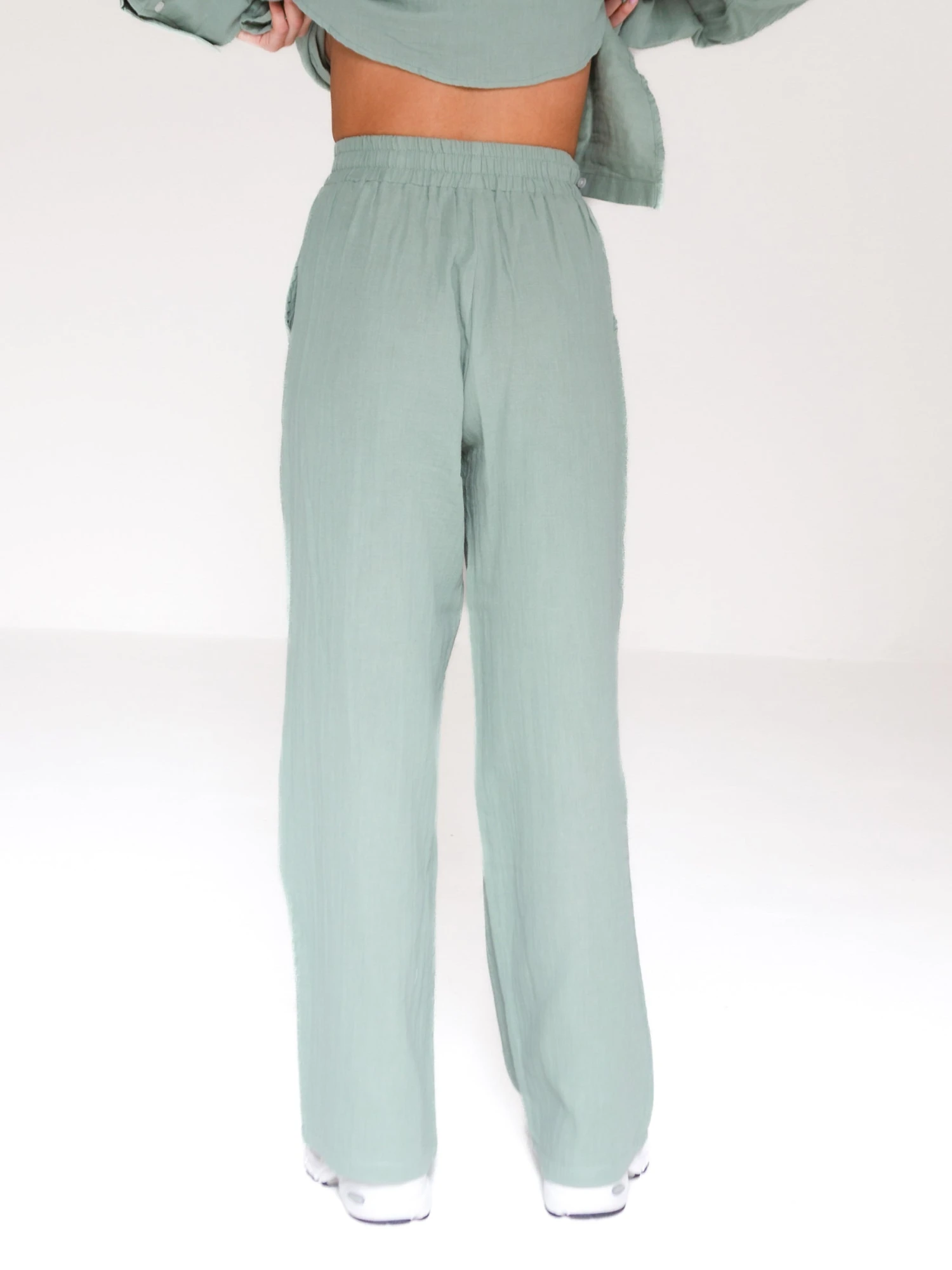 Camilla Trousers - Sage Green 5 Camilla Trousers - Sage Green - Image 5