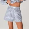 Elena Stripe Shorts - Grey 12 Elena Stripe Shorts - Grey -Blakely Clothing Store 2967GREYLEADD