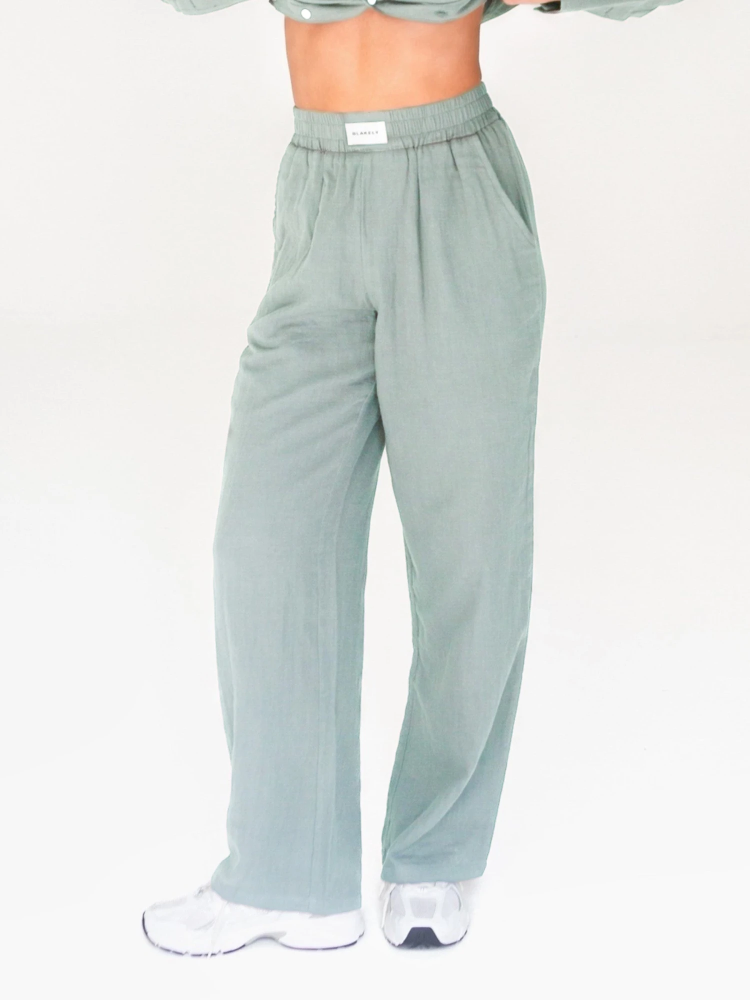 Camilla Trousers - Sage Green 1 Camilla Trousers - Sage Green