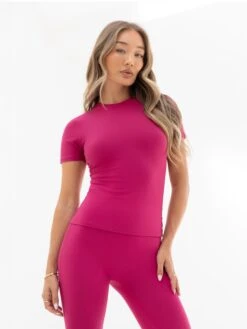 Lucia Baby Tee - Ultra Pink