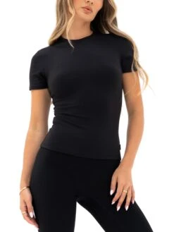 Lucia Baby Tee - Black 10 Lucia Baby Tee - Black -Blakely Clothing Store 2996black01D