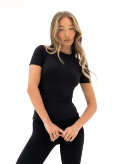 Lucia Baby Tee - Black 9 Lucia Baby Tee - Black -Blakely Clothing Store 2996black03D