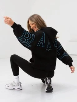 Embroidered Isabel Oversized Hoodie - Electric Blue 11 Embroidered Isabel Oversized Hoodie - Electric Blue -Blakely Clothing Store 3038CELECTRICBLUED 3