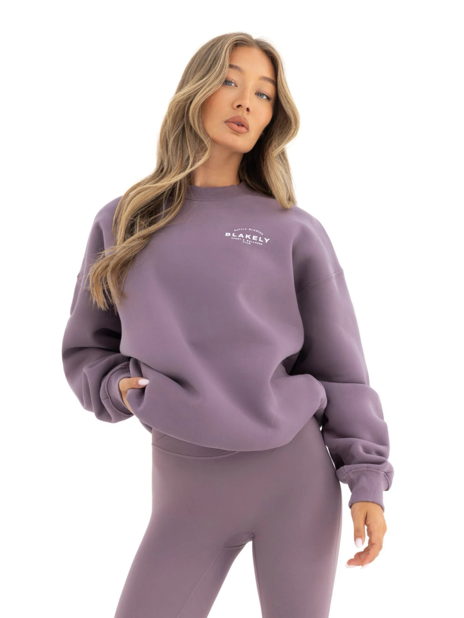 Active Studios Oversized Jumper - Grape 2 Active Studios Oversized Jumper - Grape - Image 2