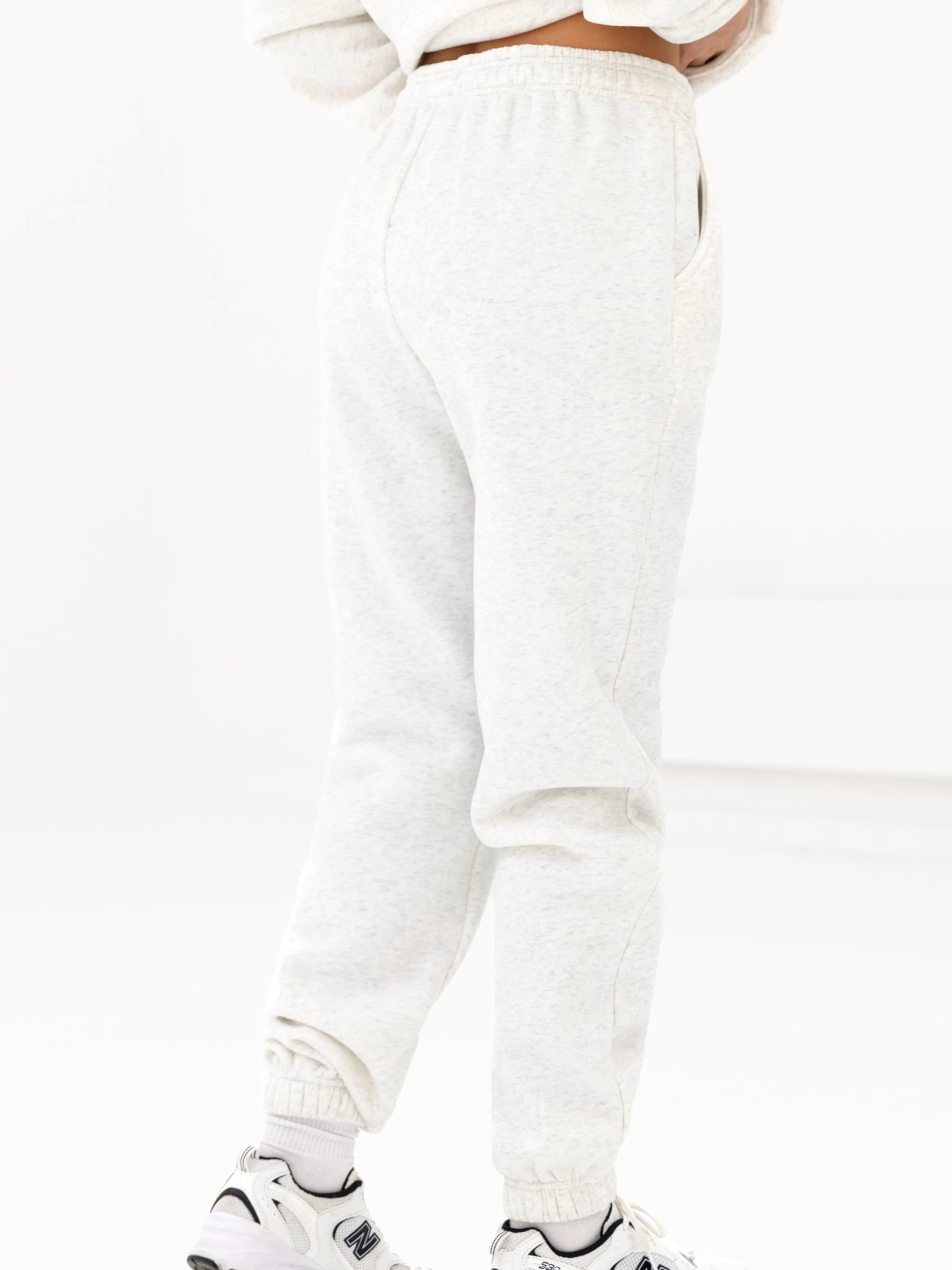 Sami Sweatpants - Marl White 2 Sami Sweatpants - Marl White - Image 2