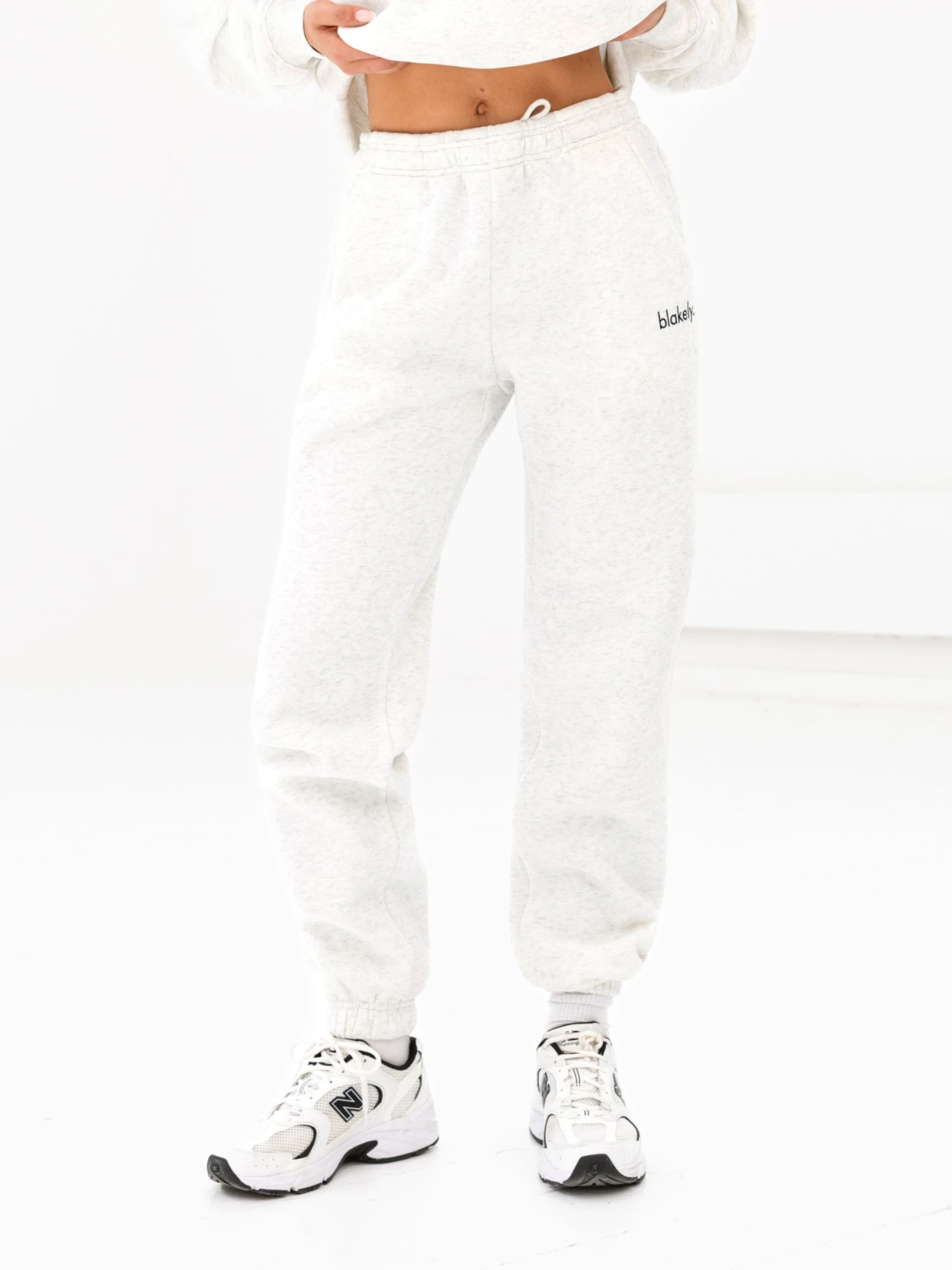 Sami Sweatpants - Marl White 1 Sami Sweatpants - Marl White