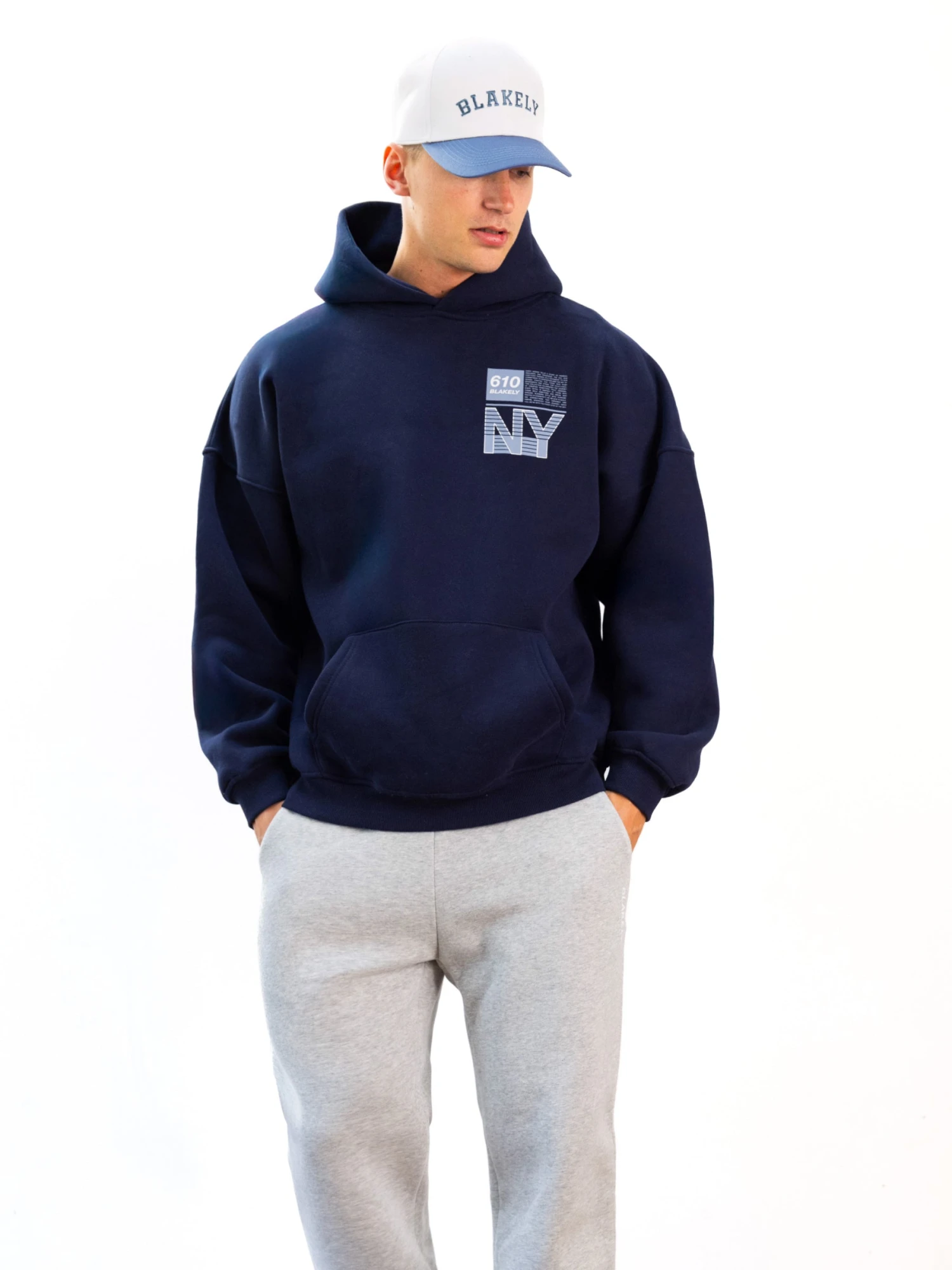 Italic Linear Relaxed Sweatpants - Marl Grey 5 Italic Linear Relaxed Sweatpants - Marl Grey - Image 5