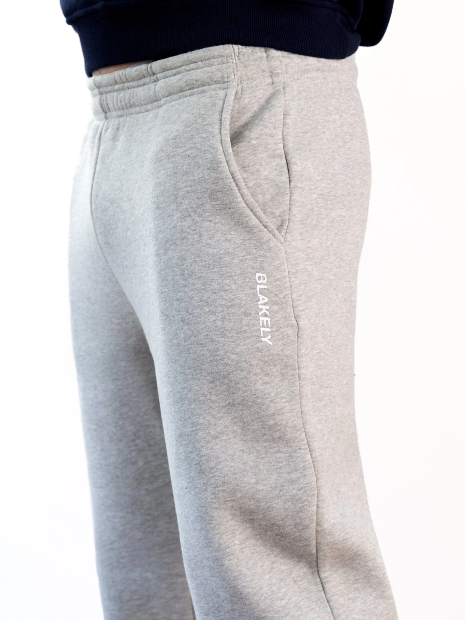 Italic Linear Relaxed Sweatpants - Marl Grey 4 Italic Linear Relaxed Sweatpants - Marl Grey - Image 4