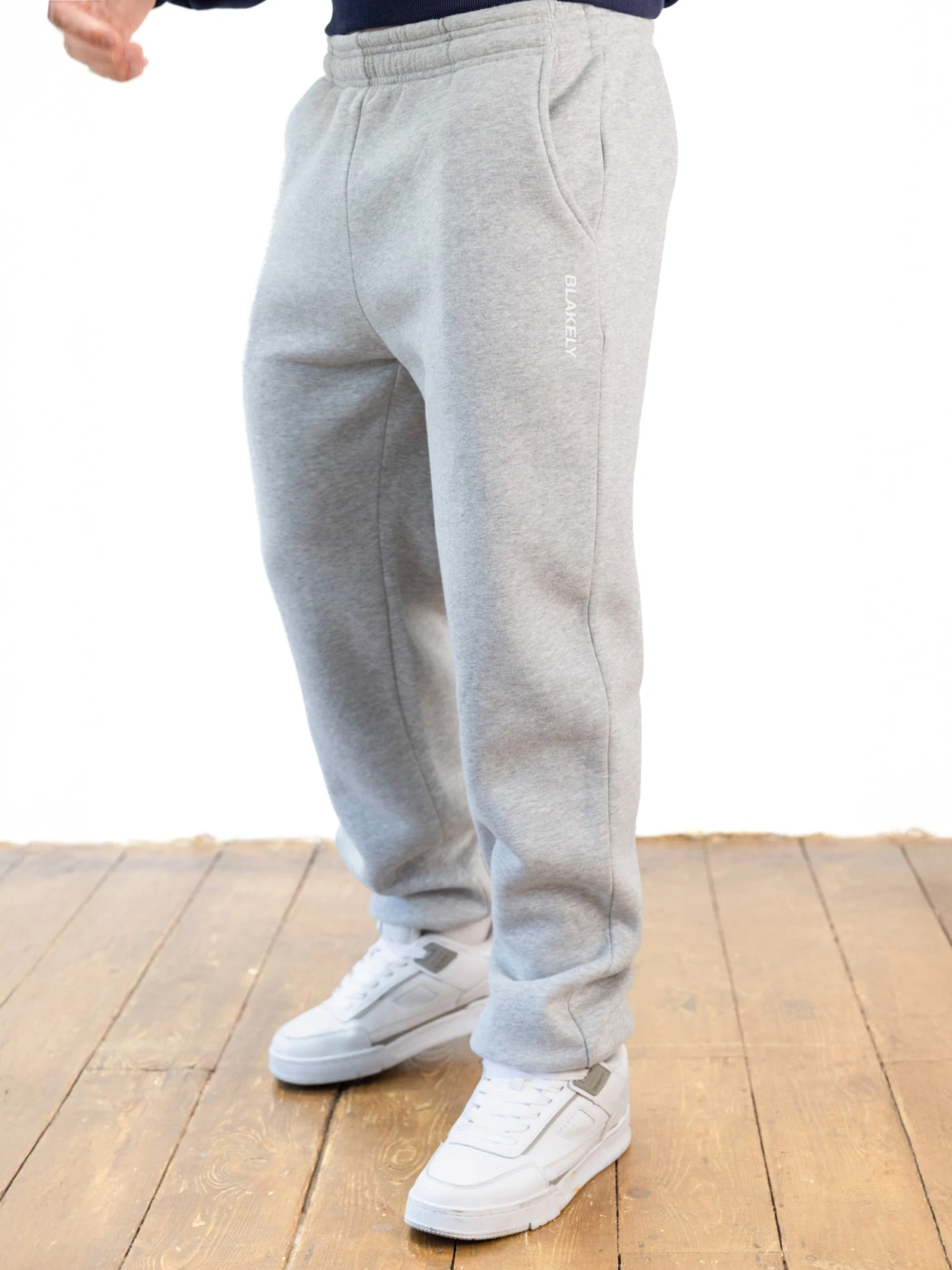Italic Linear Relaxed Sweatpants - Marl Grey 1 Italic Linear Relaxed Sweatpants - Marl Grey