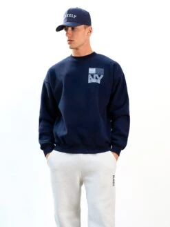 Italic Linear Relaxed Sweatpants - Marl White -Blakely Clothing Store 3079IMARLWHITEVERTICAL05D