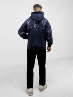 Embroidered Idris Oversized Hoodie - Blue 11 Embroidered Idris Oversized Hoodie - Blue -Blakely Clothing Store 3090CBLUED 1