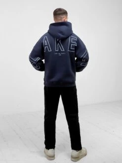 Embroidered Idris Oversized Hoodie - Blue 8 Embroidered Idris Oversized Hoodie - Blue -Blakely Clothing Store 3090CBLUED 2