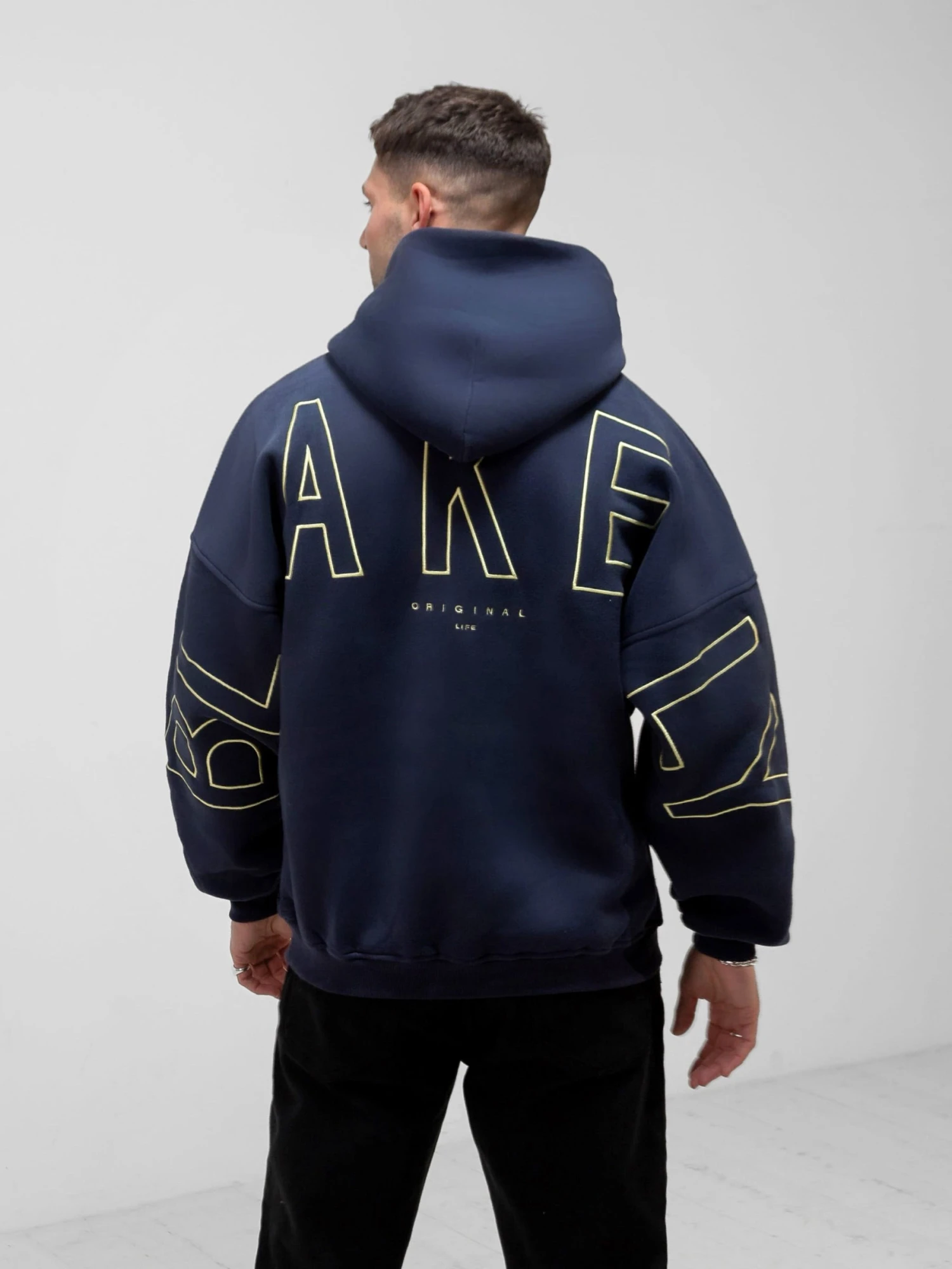 Embroidered Idris Oversized Hoodie - Yellow 1 Embroidered Idris Oversized Hoodie - Yellow