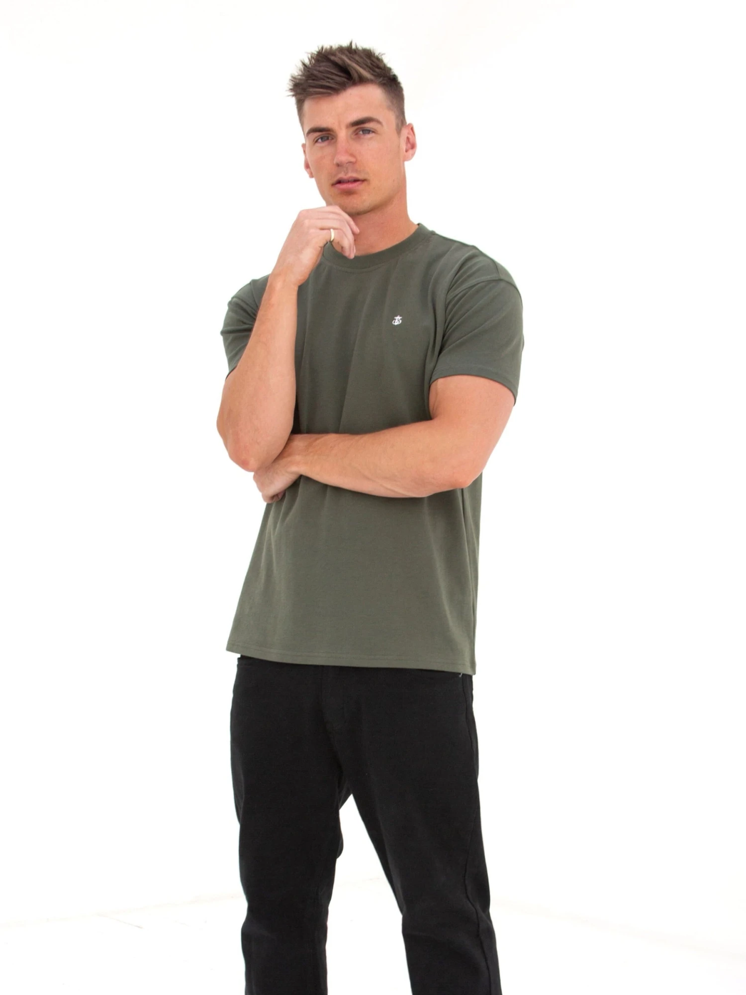 Anchor Relaxed T-Shirt - Dark Green 3 Anchor Relaxed T-Shirt - Dark Green - Image 3