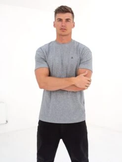 Anchor Relaxed T-Shirt - Marl Grey -Blakely Clothing Store 3124AGREY03D