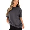 Olivia Oversized T-Shirt - Charcoal 7 Olivia Oversized T-Shirt - Charcoal -Blakely Clothing Store 3124CHARCOALLEADD