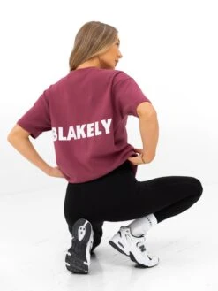 Amelie Oversized T-Shirt - Dark Pink -Blakely Clothing Store 3124ODARKPINK03D