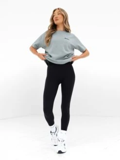 Amelie Oversized T-Shirt - Mineral Blue -Blakely Clothing Store 3124OMINERALBLUE04D