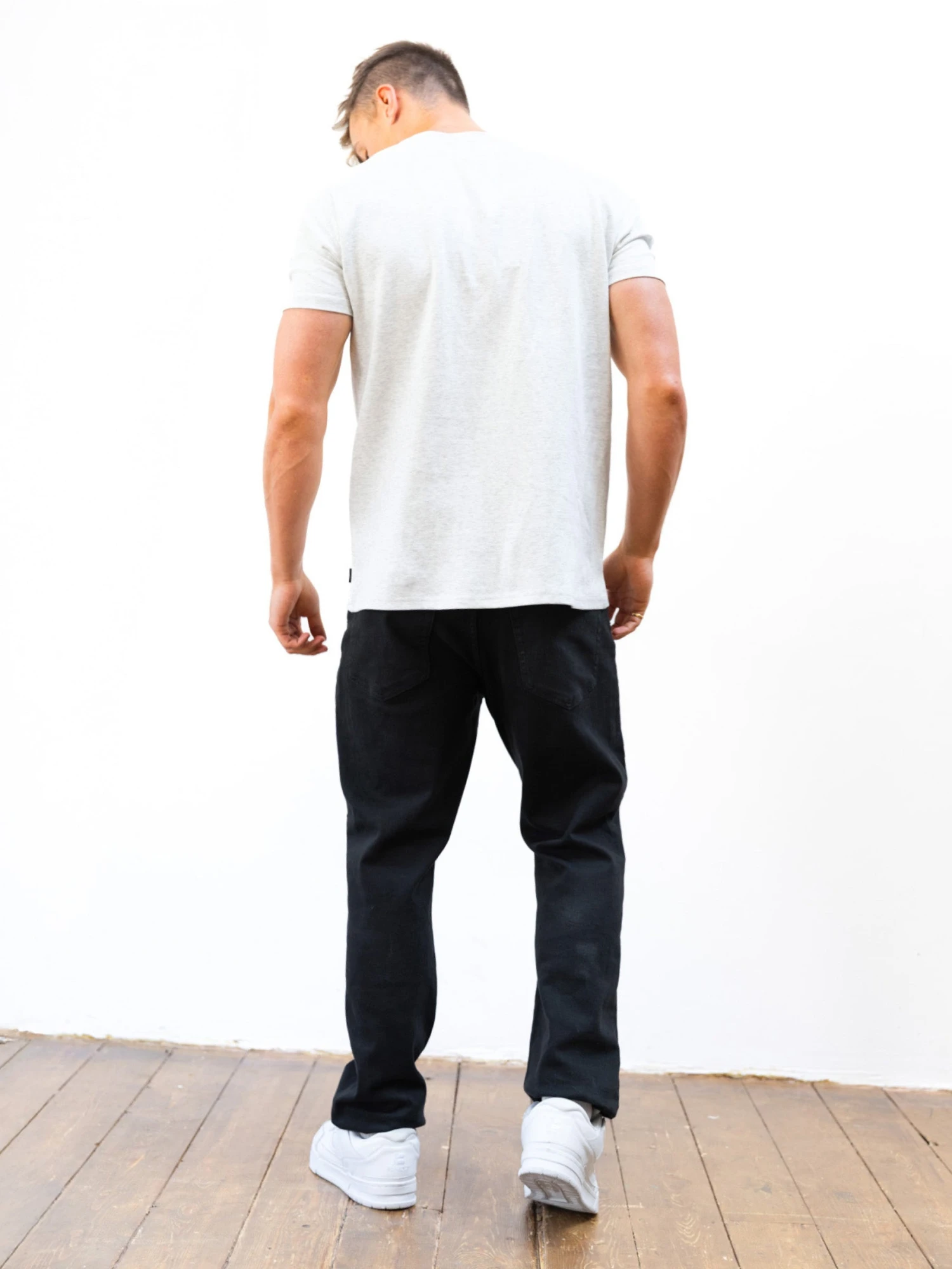 Sami Relaxed T-Shirt - Marl White 4 Sami Relaxed T-Shirt - Marl White - Image 4