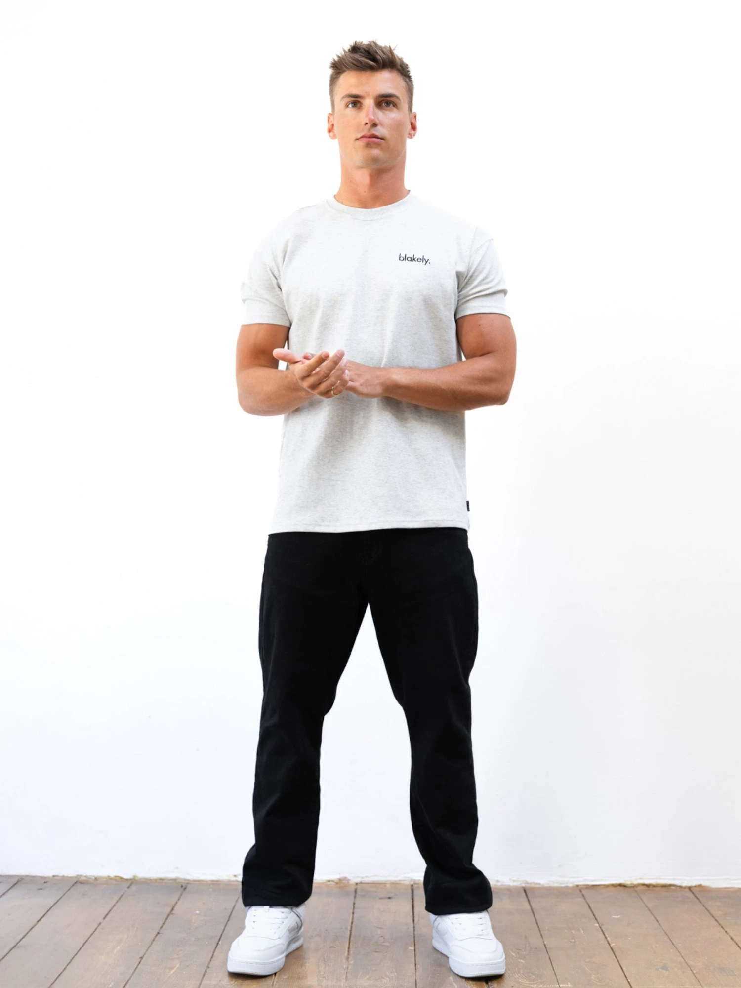 Sami Relaxed T-Shirt - Marl White 3 Sami Relaxed T-Shirt - Marl White - Image 3