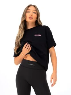 Cloud Print Oversized T-Shirt - Black 7 Cloud Print Oversized T-Shirt - Black -Blakely Clothing Store 3126 3BLACK05D