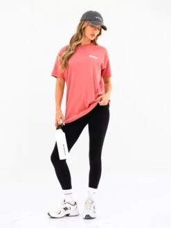 Cloud Print Oversized T-Shirt - Sunrise Coral -Blakely Clothing Store 3126 3CORAL01D