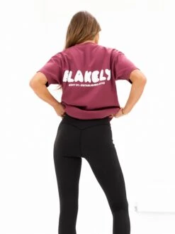 Cloud Print Oversized T-Shirt - Dark Pink -Blakely Clothing Store 3126 3DARKPINK01D