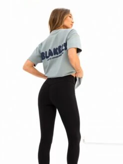 Cloud Print Oversized T-Shirt - Mineral Blue -Blakely Clothing Store 3126 3MINERAL03D