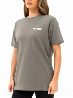Cloud Print Oversized T-Shirt - Safari Green -Blakely Clothing Store 3126 3SAFARI0D