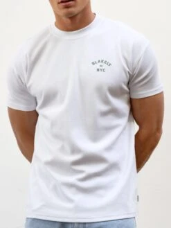 NYC Relaxed T-Shirt - White & Sage Green -Blakely Clothing Store 3140SAGE03D