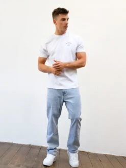 NYC Relaxed T-Shirt - White & Sage Green -Blakely Clothing Store 3140SAGE05D